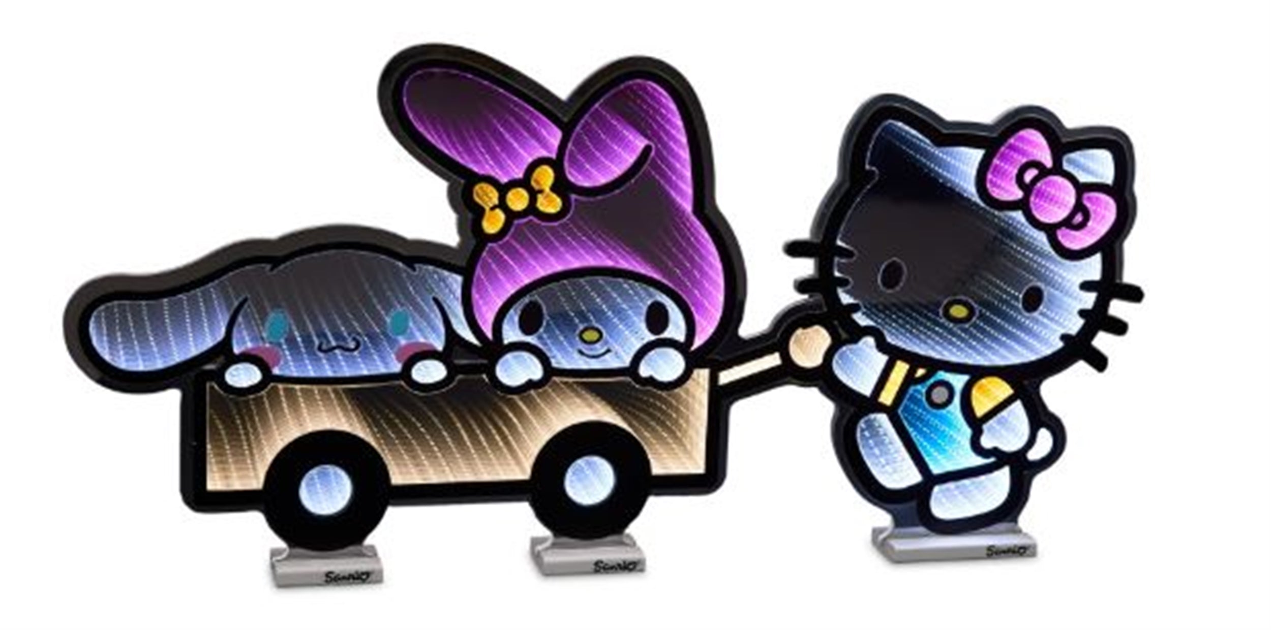 Hello Kitty and Friends Wagon Ekkolight 40"L x 20"H Acrylic UL Plug