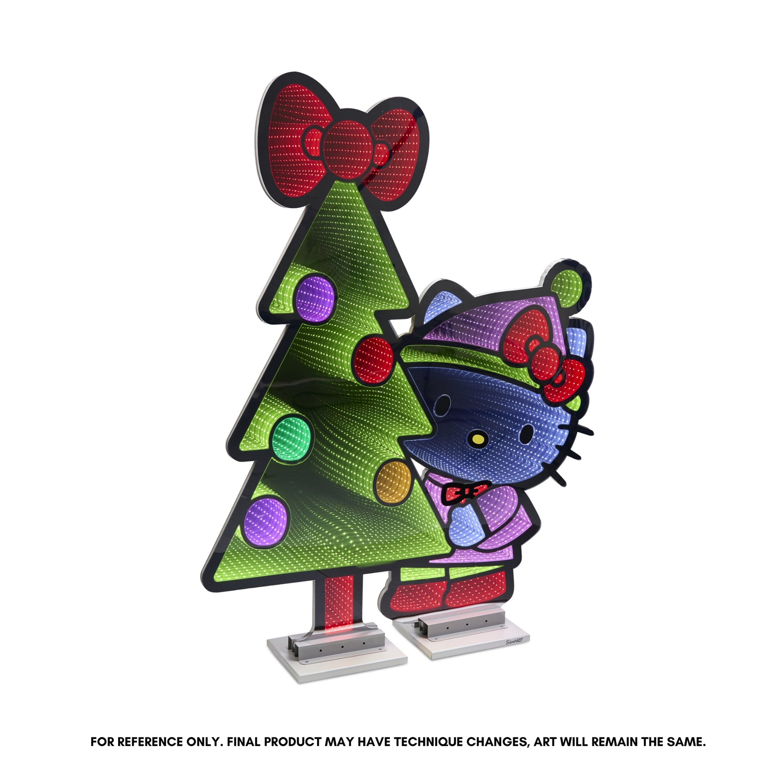 Hello Kitty w/Christmas Tree Ekkolight 47”H Acrylic UL Plug