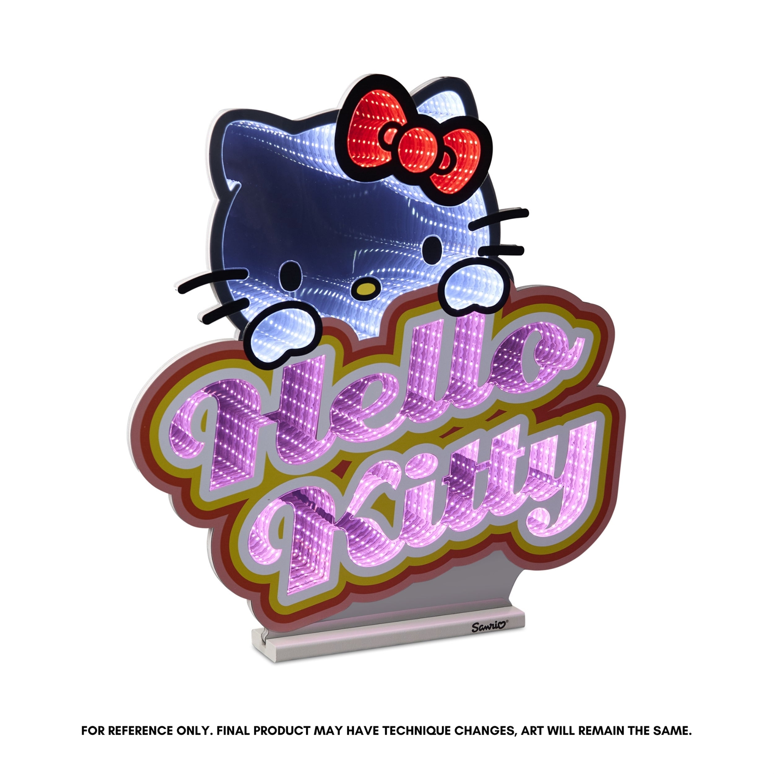 Hello Kitty Peeking Logo Ekkolight 24”H Acrylic UL Plug
