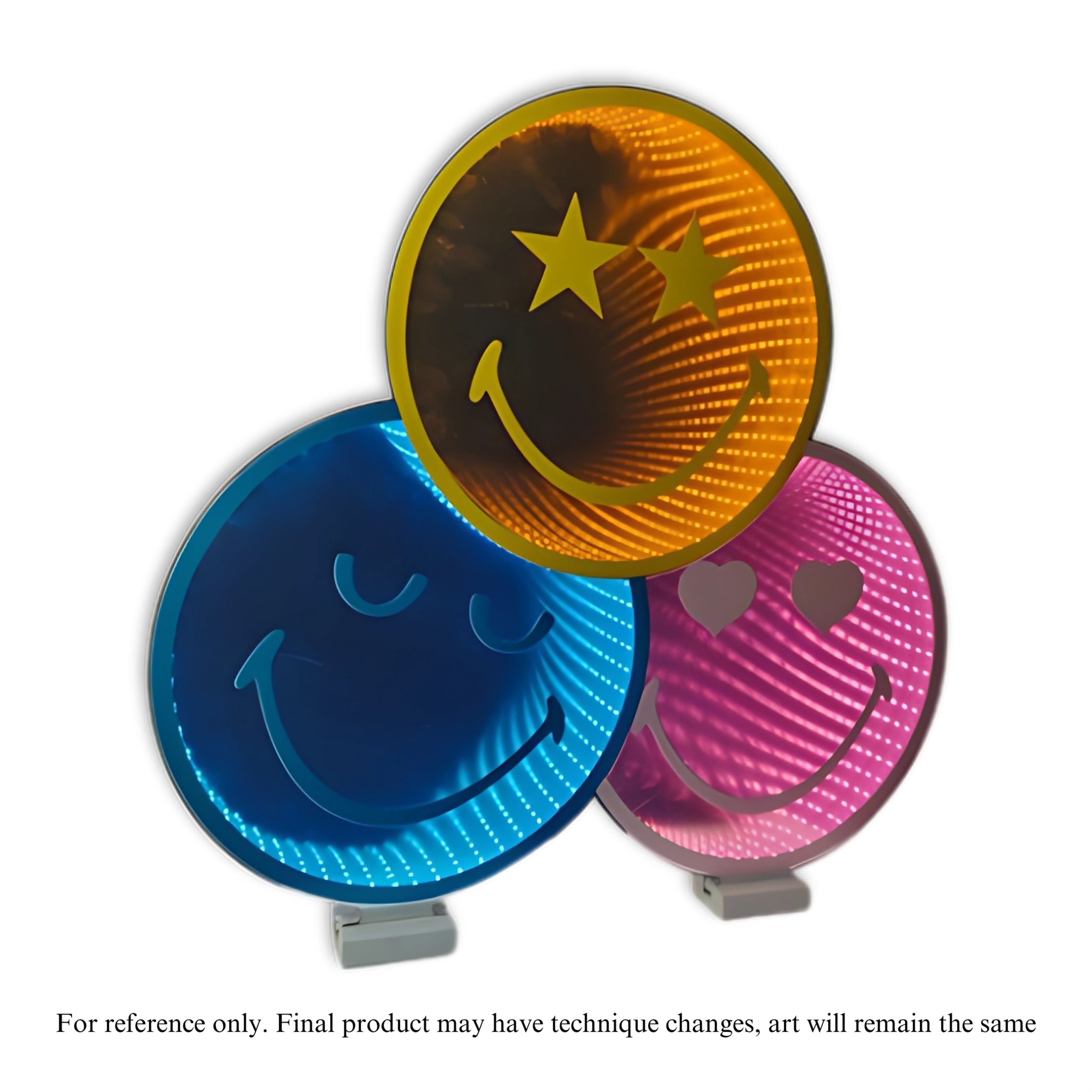 Smiley Trio Ekkolight 24”H Acrylic UL Plug