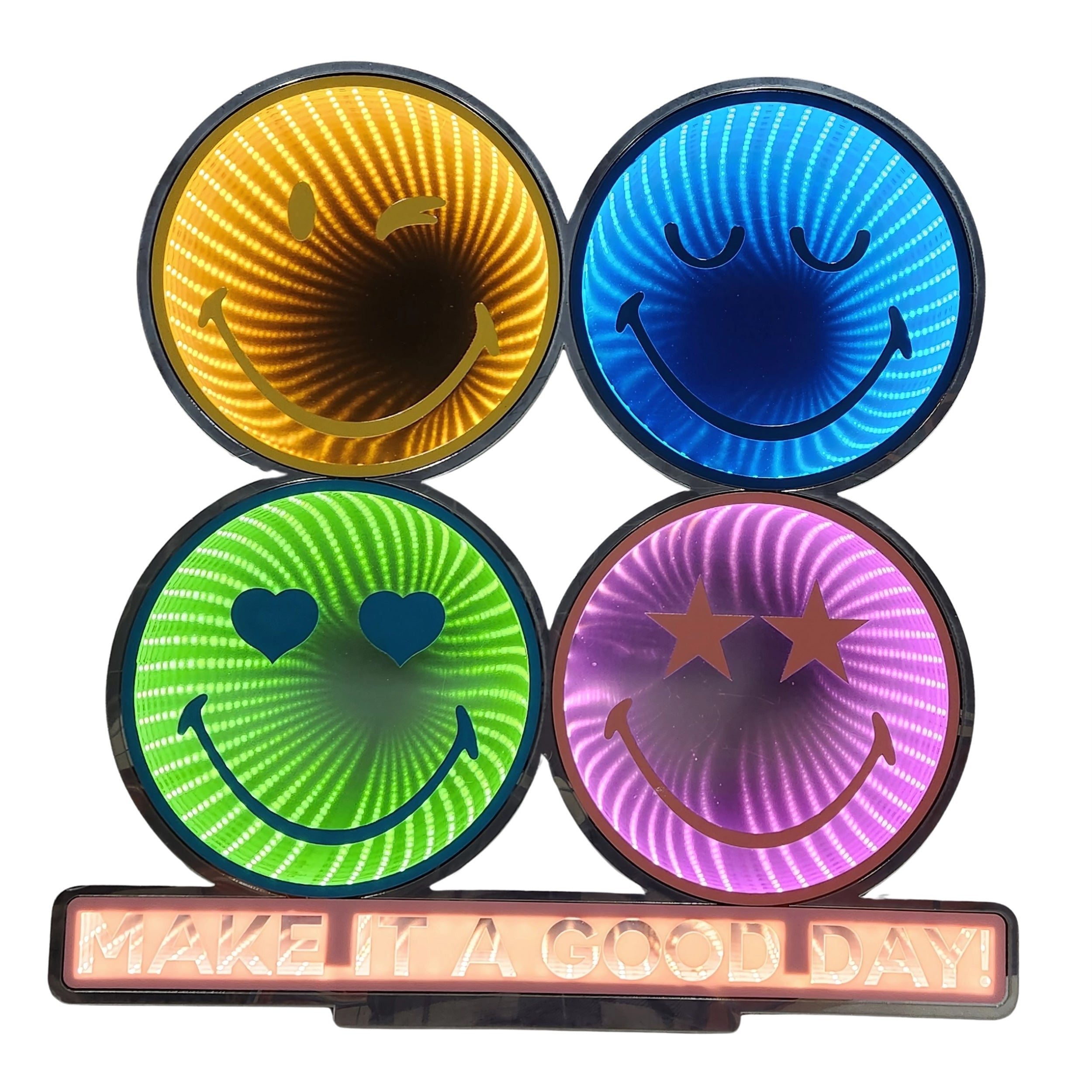 Smiley Good Day Ekkolight 24”H Acrylic UL Plug