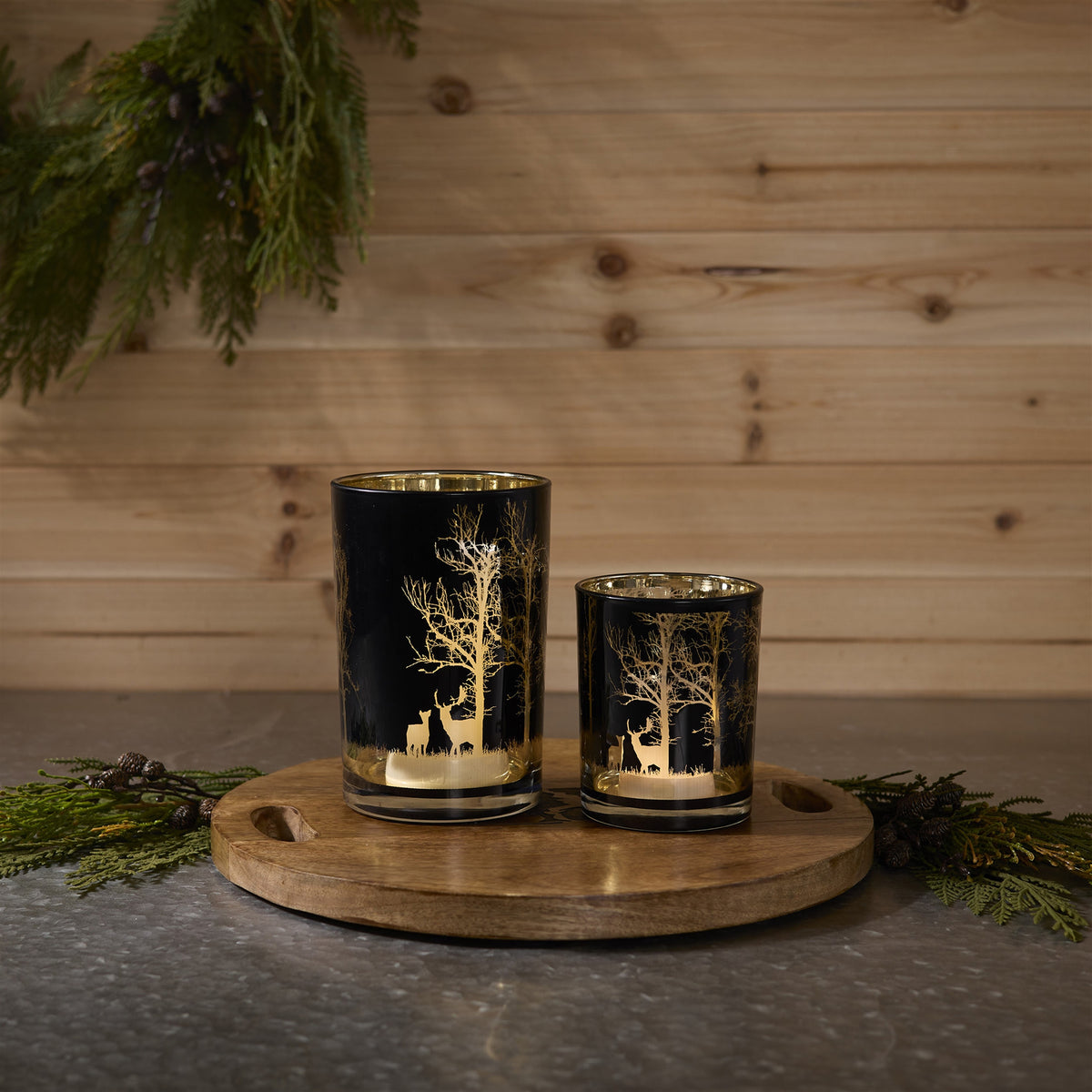 Mossy Oak Deer Candle Holder (S/2)
