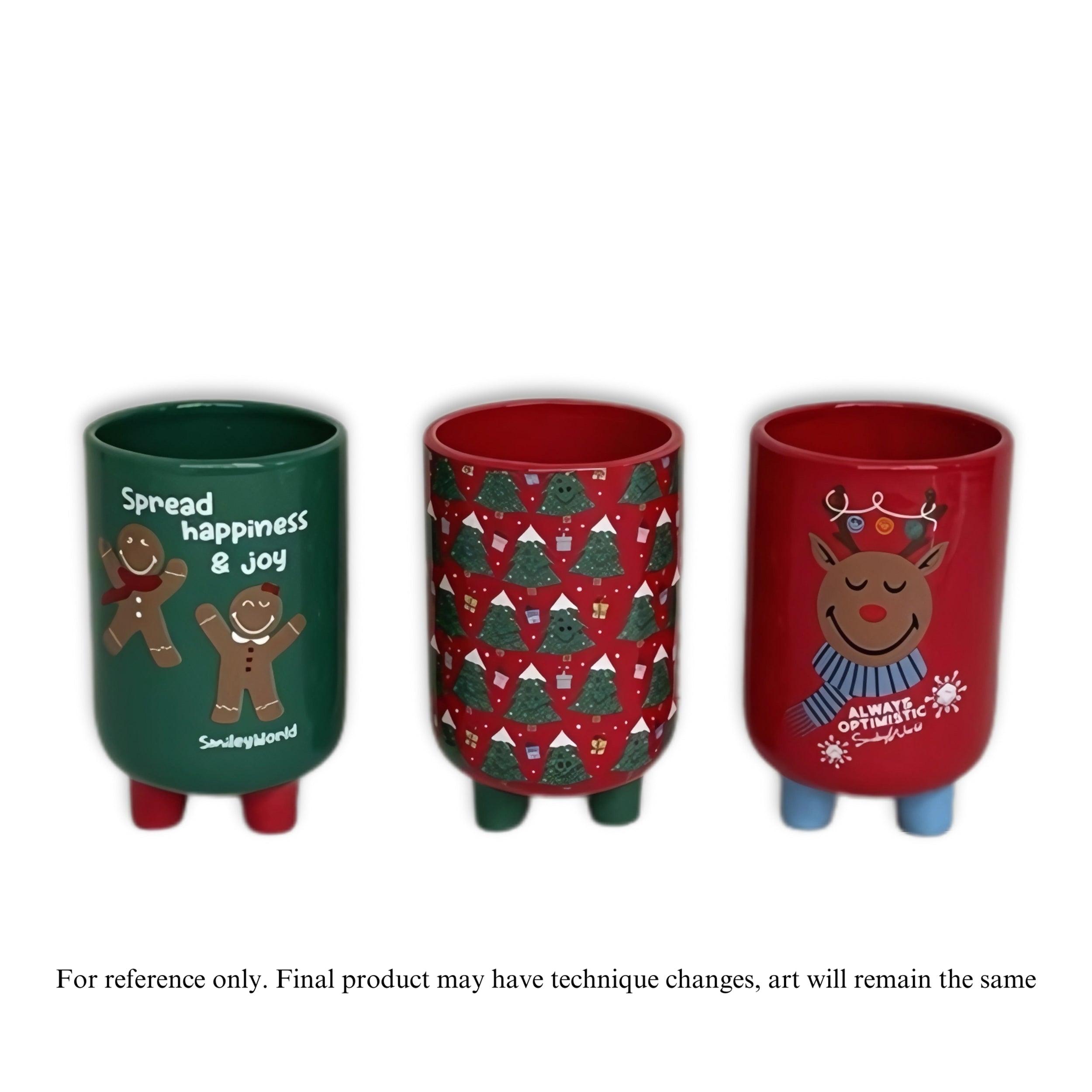 Smiley Container (3 set of) 6”H Ceramic