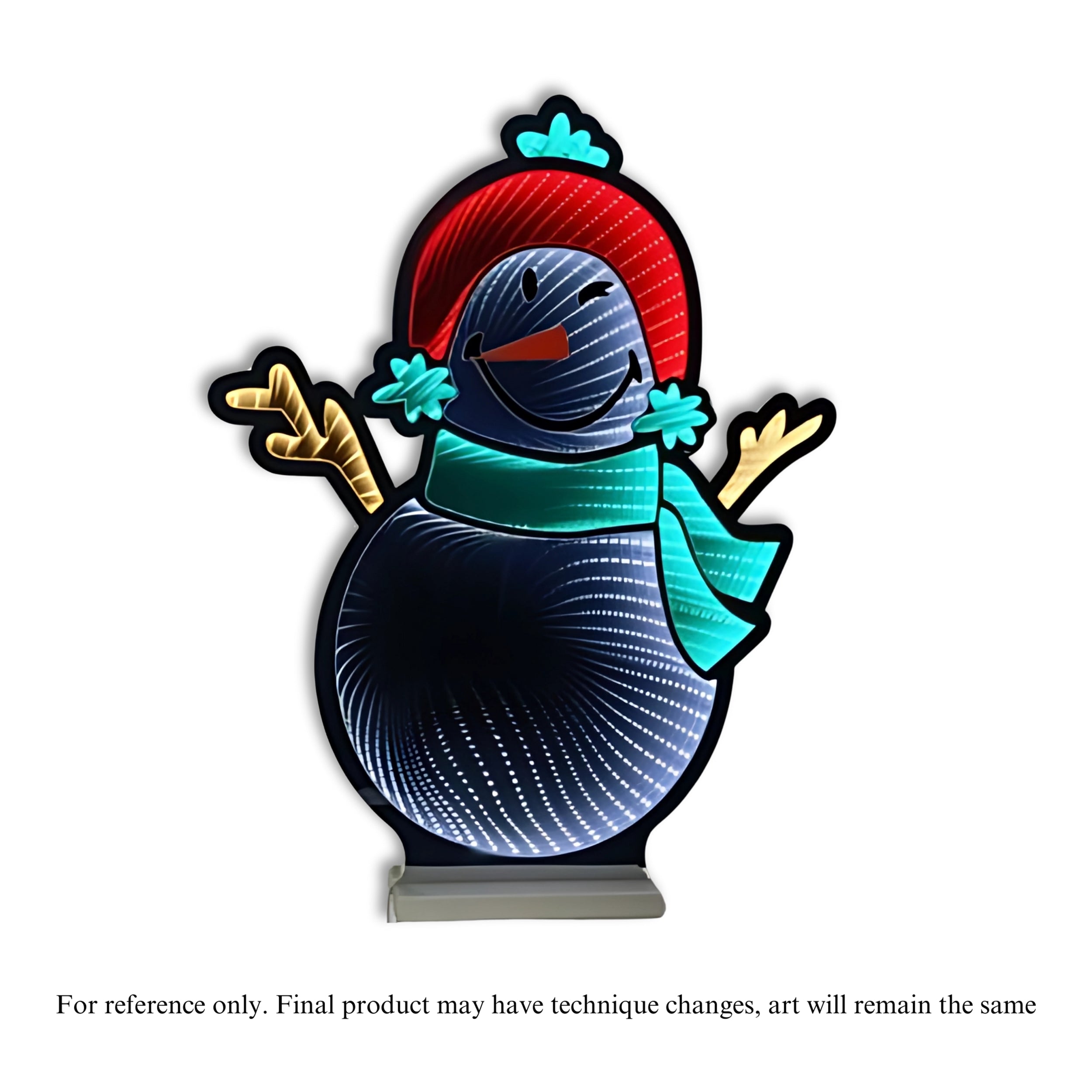 Smiley Snowman Ekkolight 24”H Acrylic UL Plug