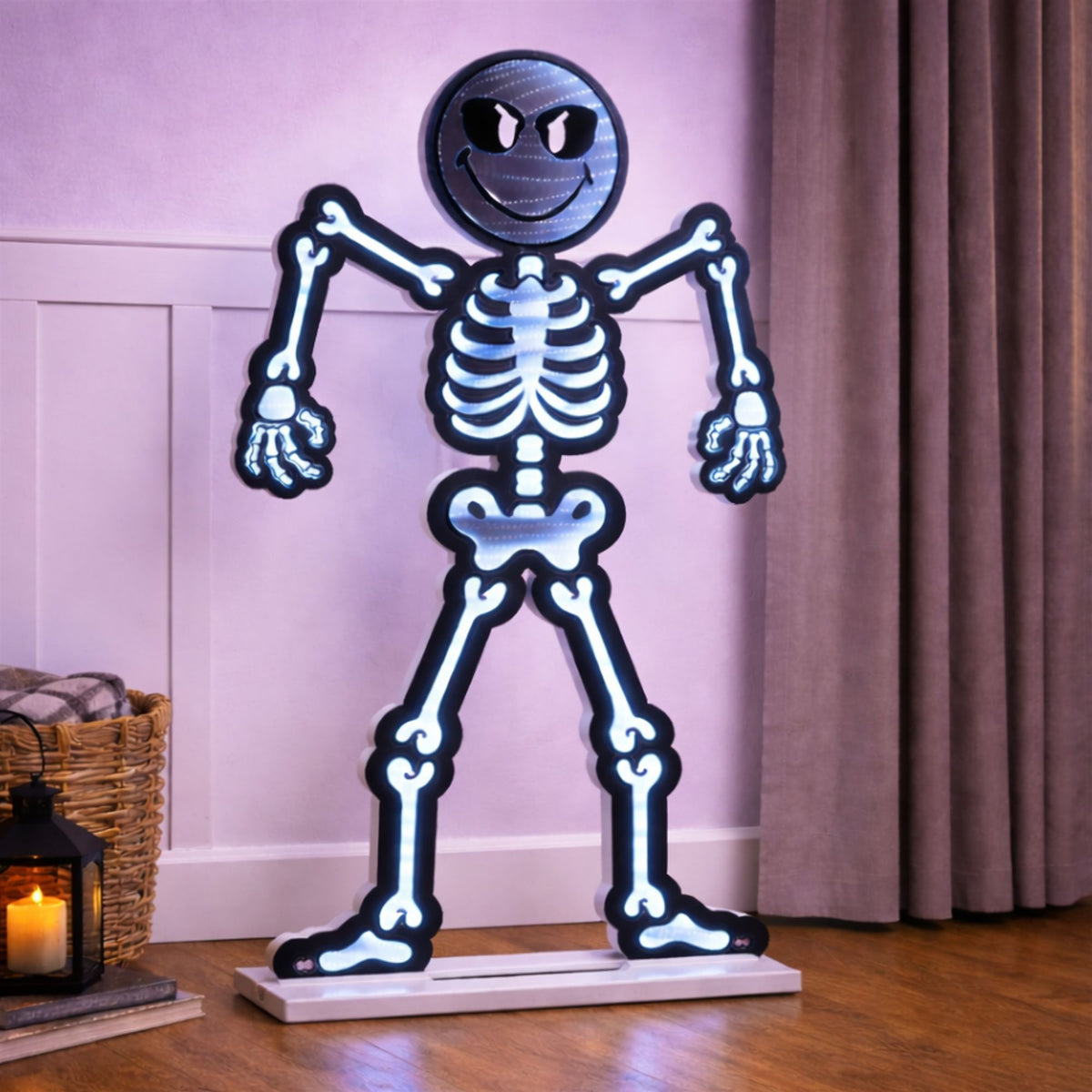 Smiley Skeleton Ekkolight 36”H Acrylic UL Plug