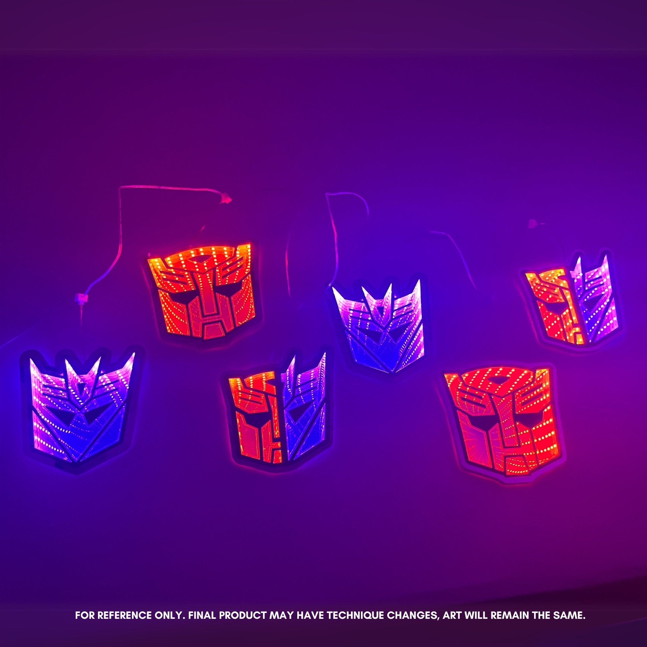Hasbro Transformers Autobot & Decepticon Garland Ekkolight 5.5'L x 10”H Acrylic UL Plug