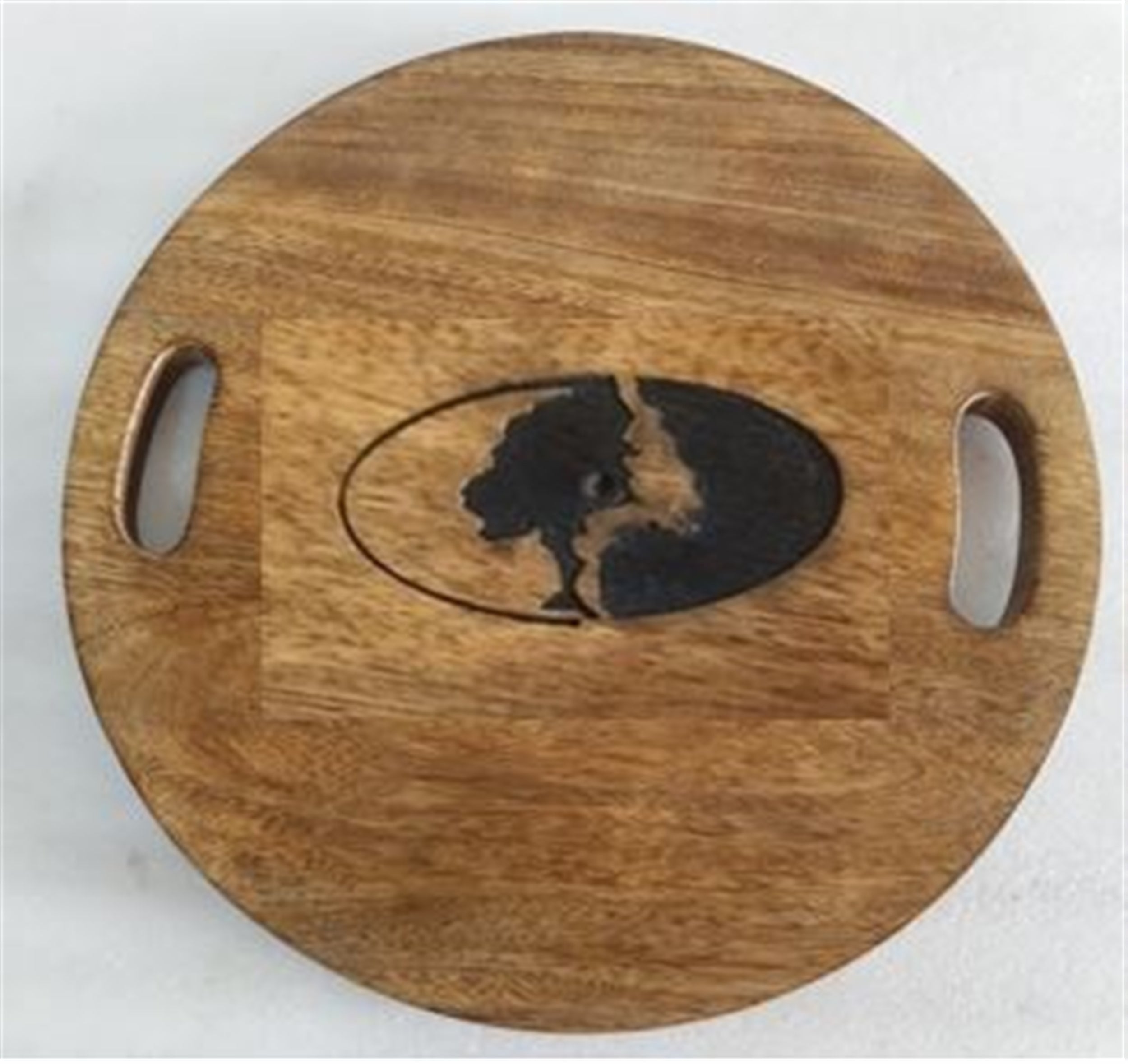 Mossy Oak Round Tray 14"D x 1"H Wood