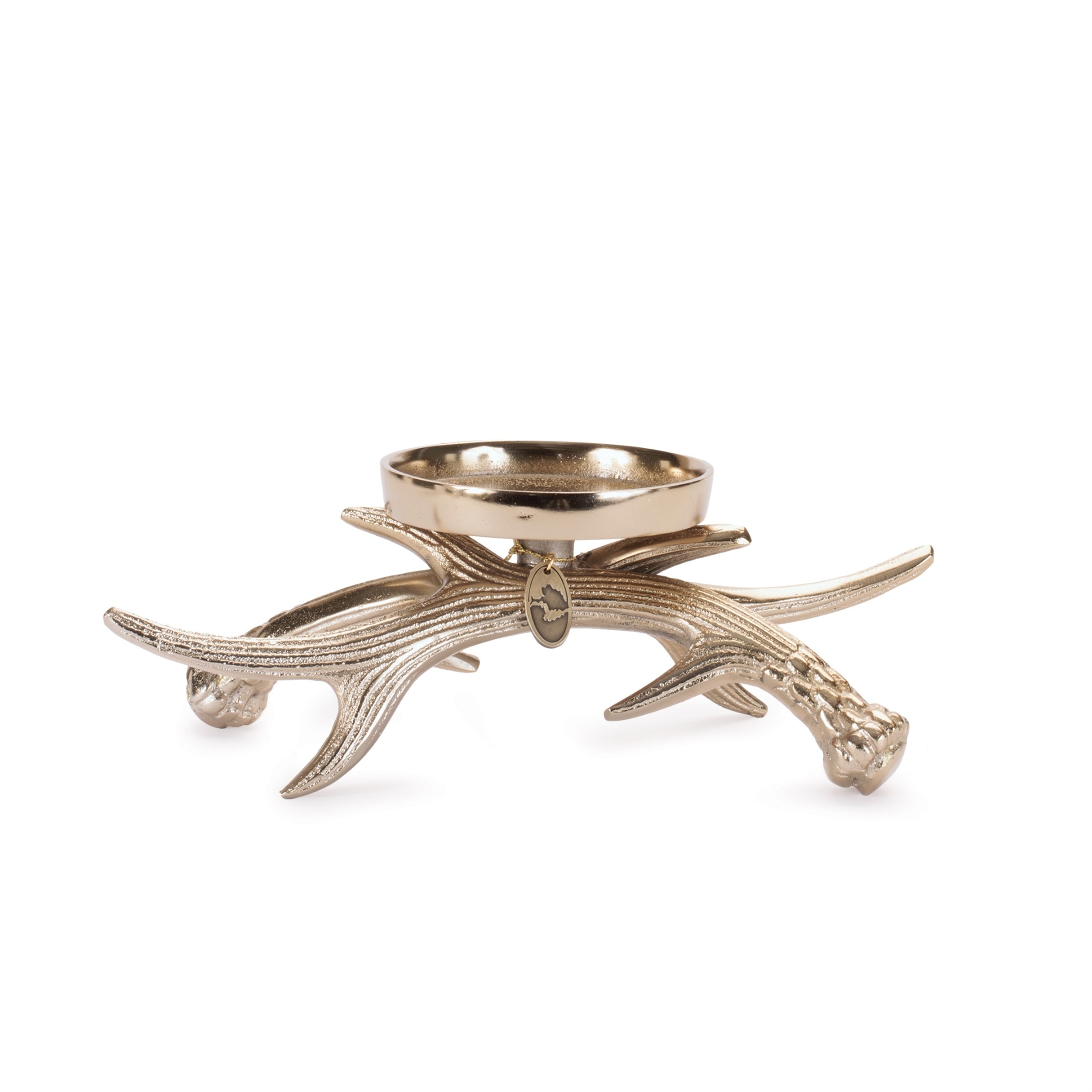 Mossy Oak Antler Pillar Candle Holder 3.5”H Aluminum