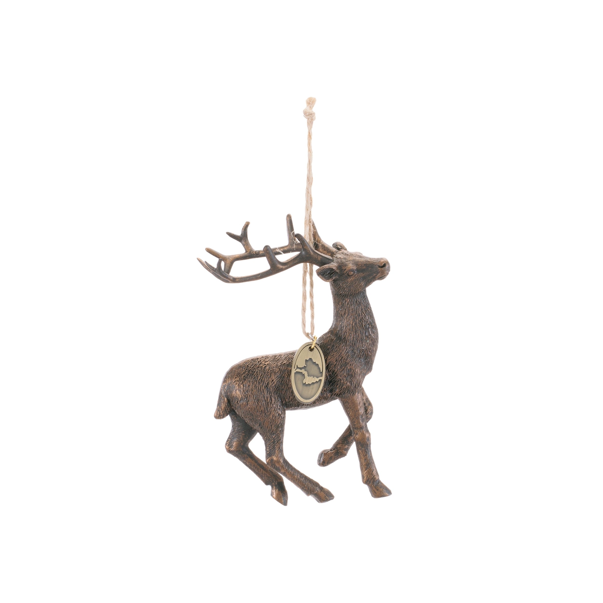 Mossy Oak Deer Ornament 4”H Resin