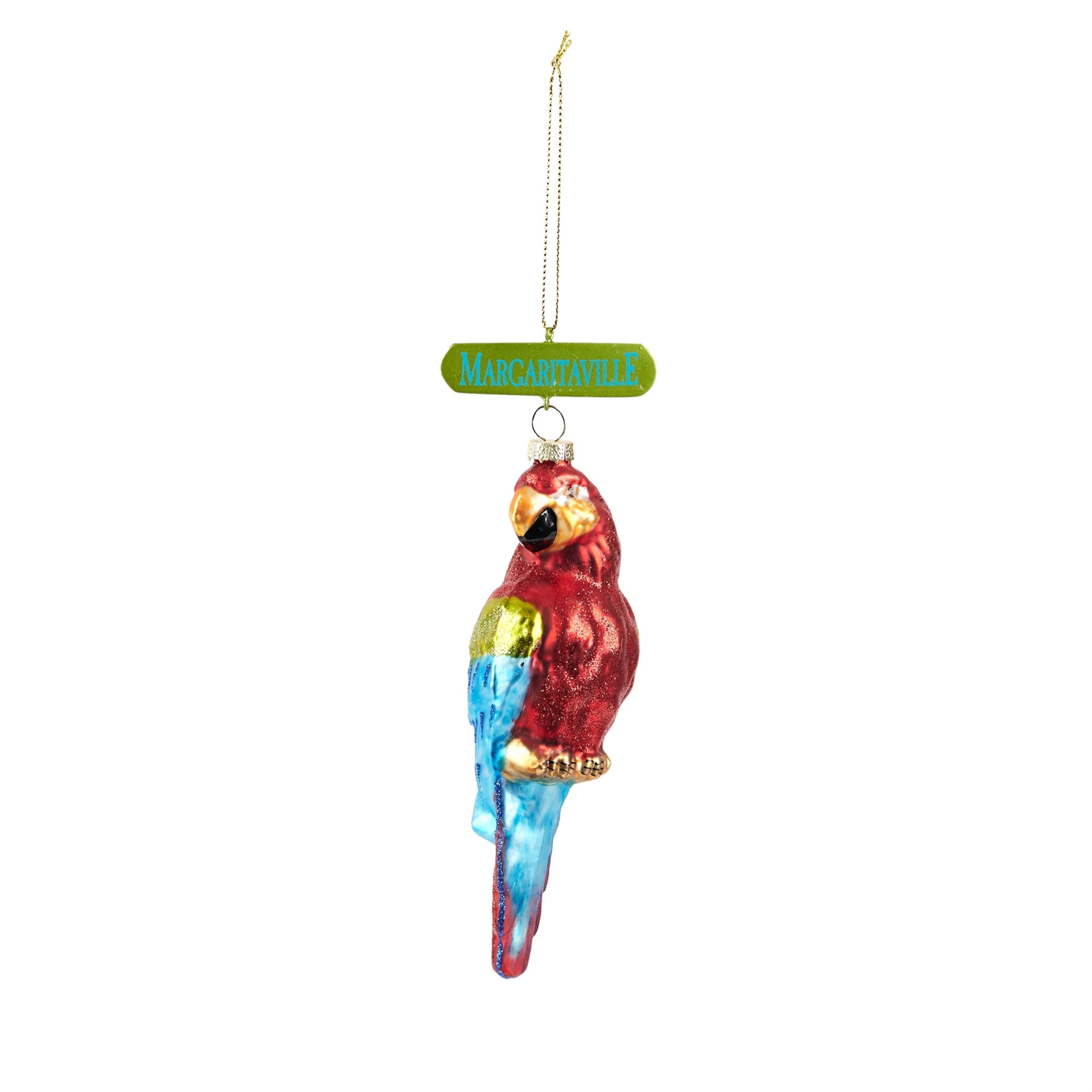 Margaritaville Parrot Ornament 5.75”H Glass/Resin