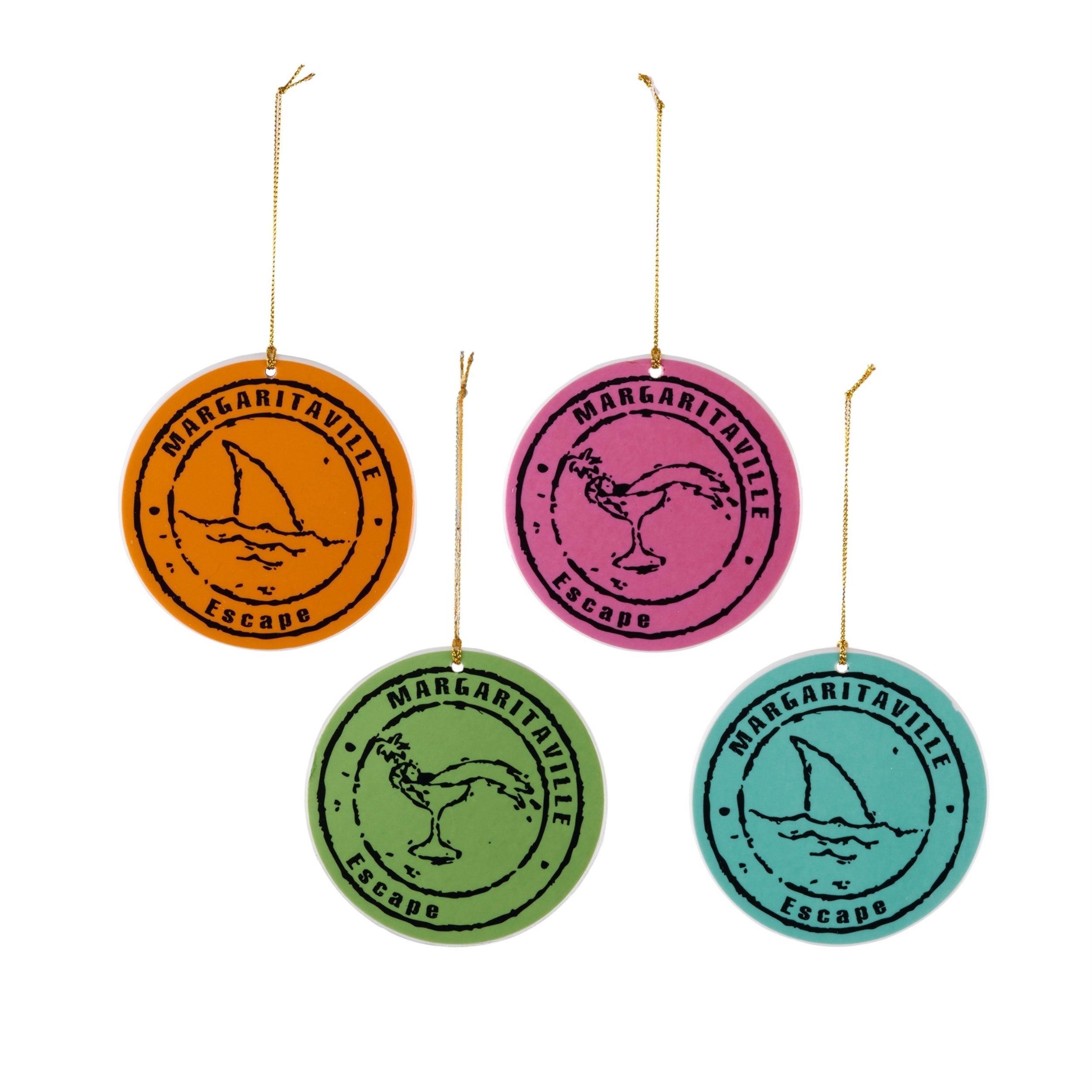 Margaritaville Ornament (Box of 4) 3.75”D Porcelain