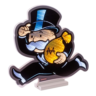 Hasbro Monopoly Man w/Cash Bag Ekkolight 16”H Acrylic UL Plug