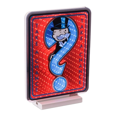 Hasbro Monopoly Chance Card Ekkolight 12”H Acrylic UL Plug