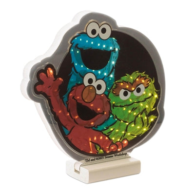 Sesame Street Characters Ekkolight 8.25”H Acrylic 3 AA Batteries Not Included/USB Cord Included