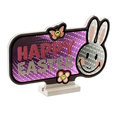 Smiley Happy Easter Bunny Ekkolight 9.5”H Acrylic UL Plug