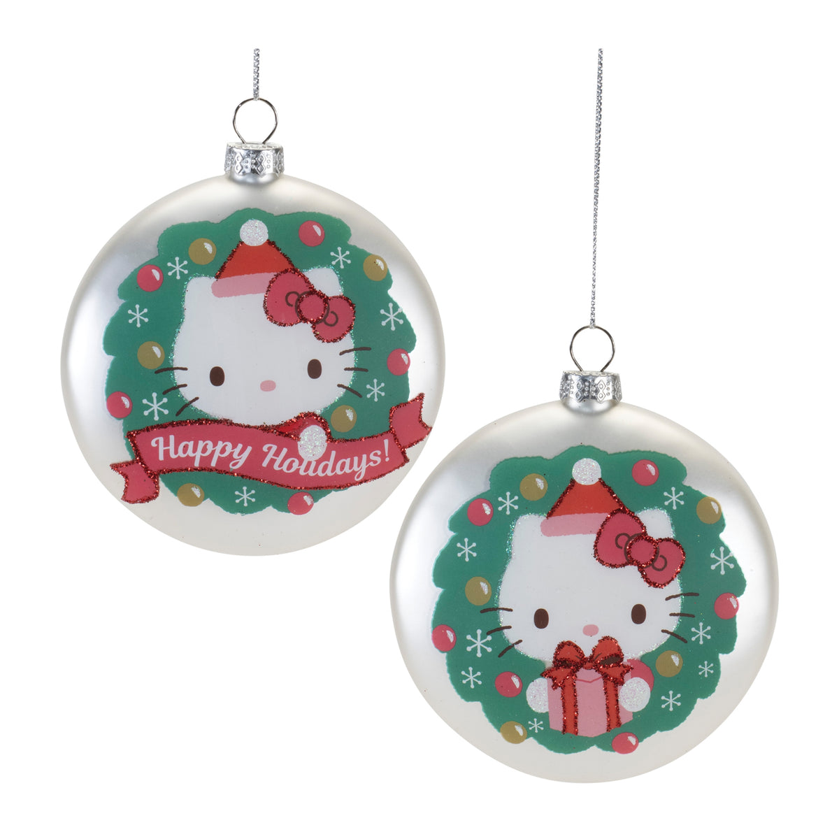 Hello Kitty Wreath Ornament (S/2)