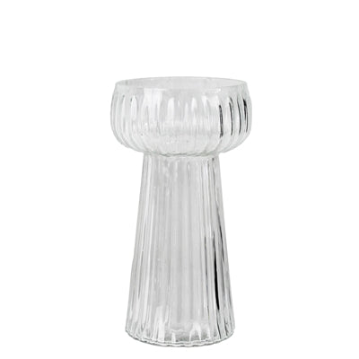 Fluted Ribbed Bulb Vase - Sm