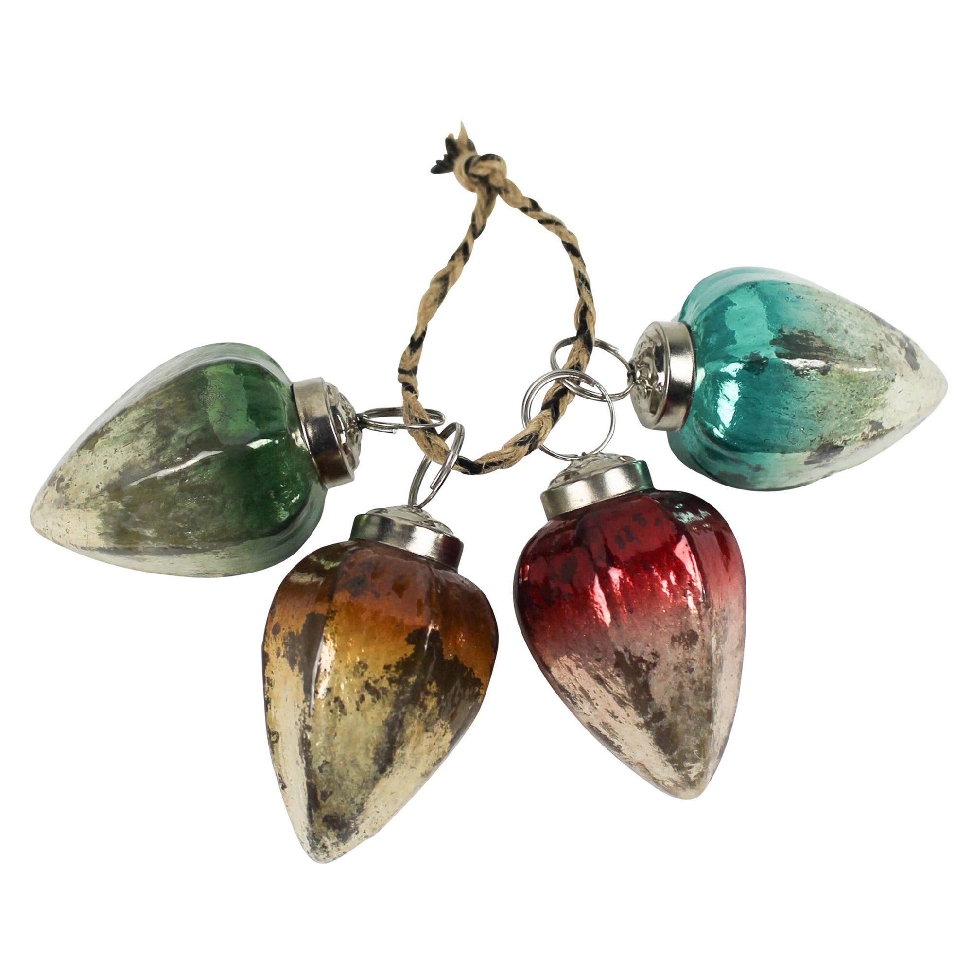 Ornaments, Glass - Set of 4