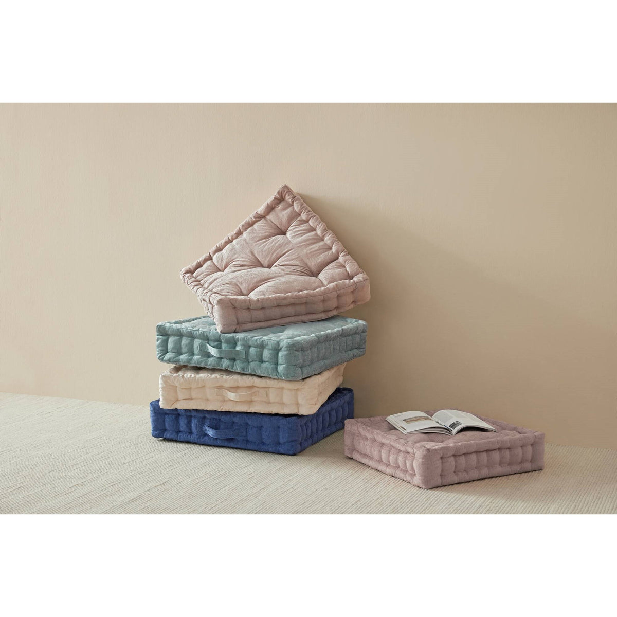 Poly Chenille Square Floor Pillow Cushion