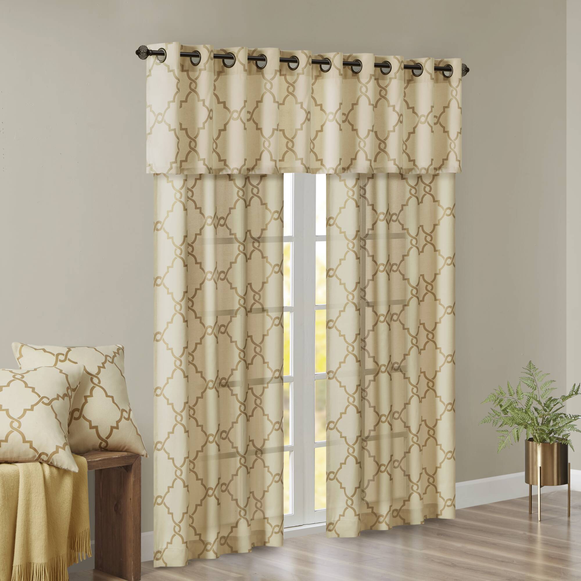 Saratoga Embroidered Window Valance