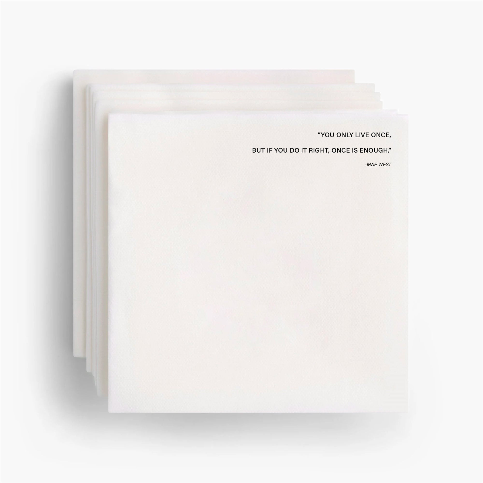You Only Live Once Cocktail Napkins - Set of 20