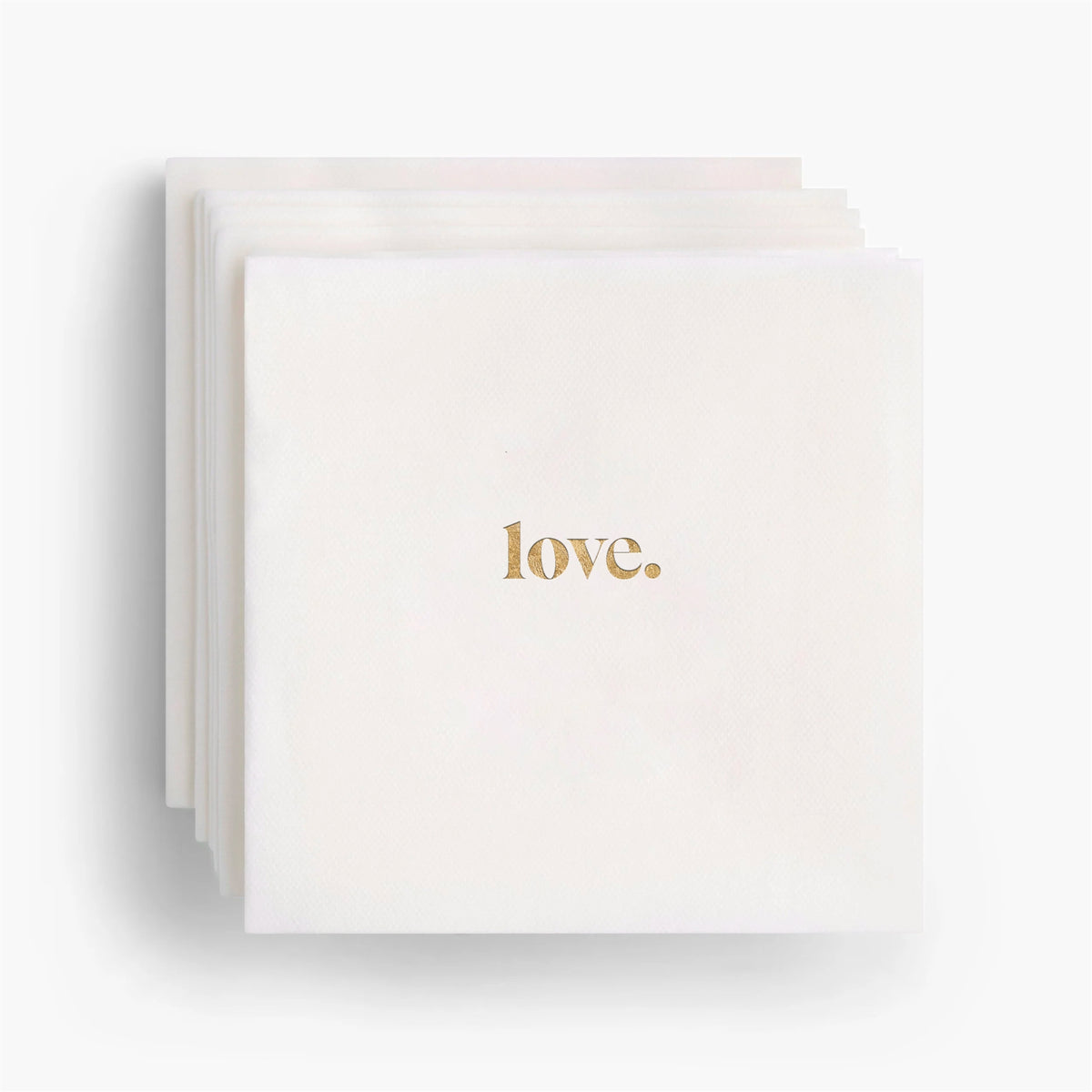 Love Gold Foil Cocktail Napkins - Set of 20