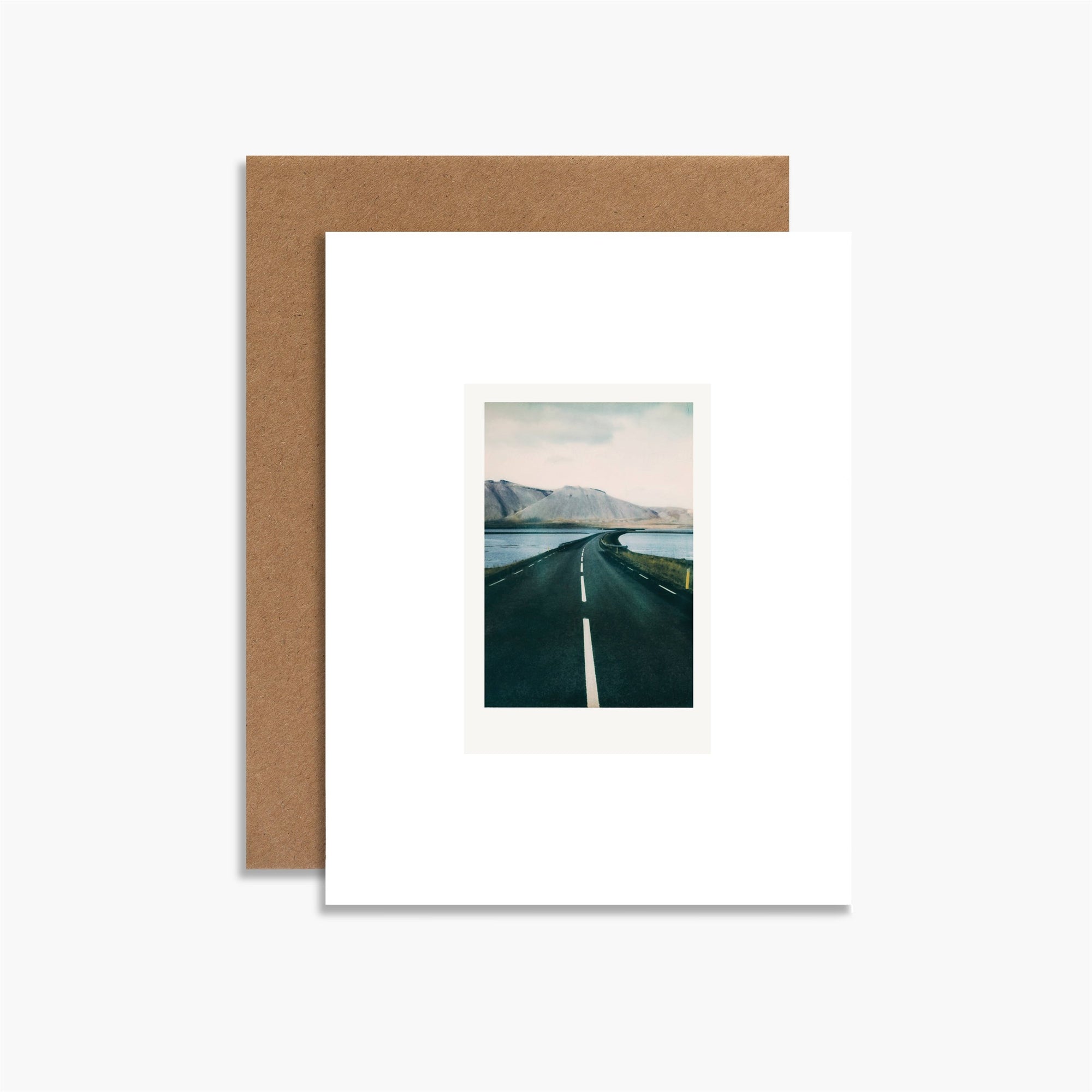 Long Road Polaroid Greeting Card