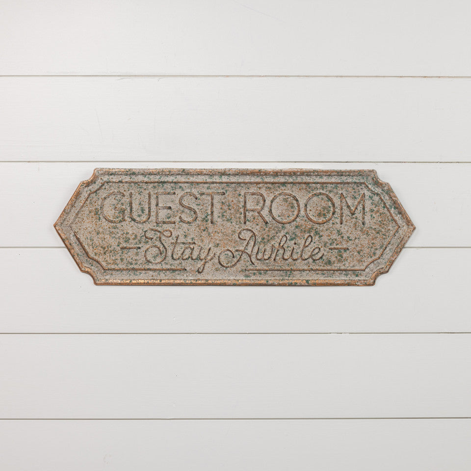 Guest Room Galvanized Wall Art
