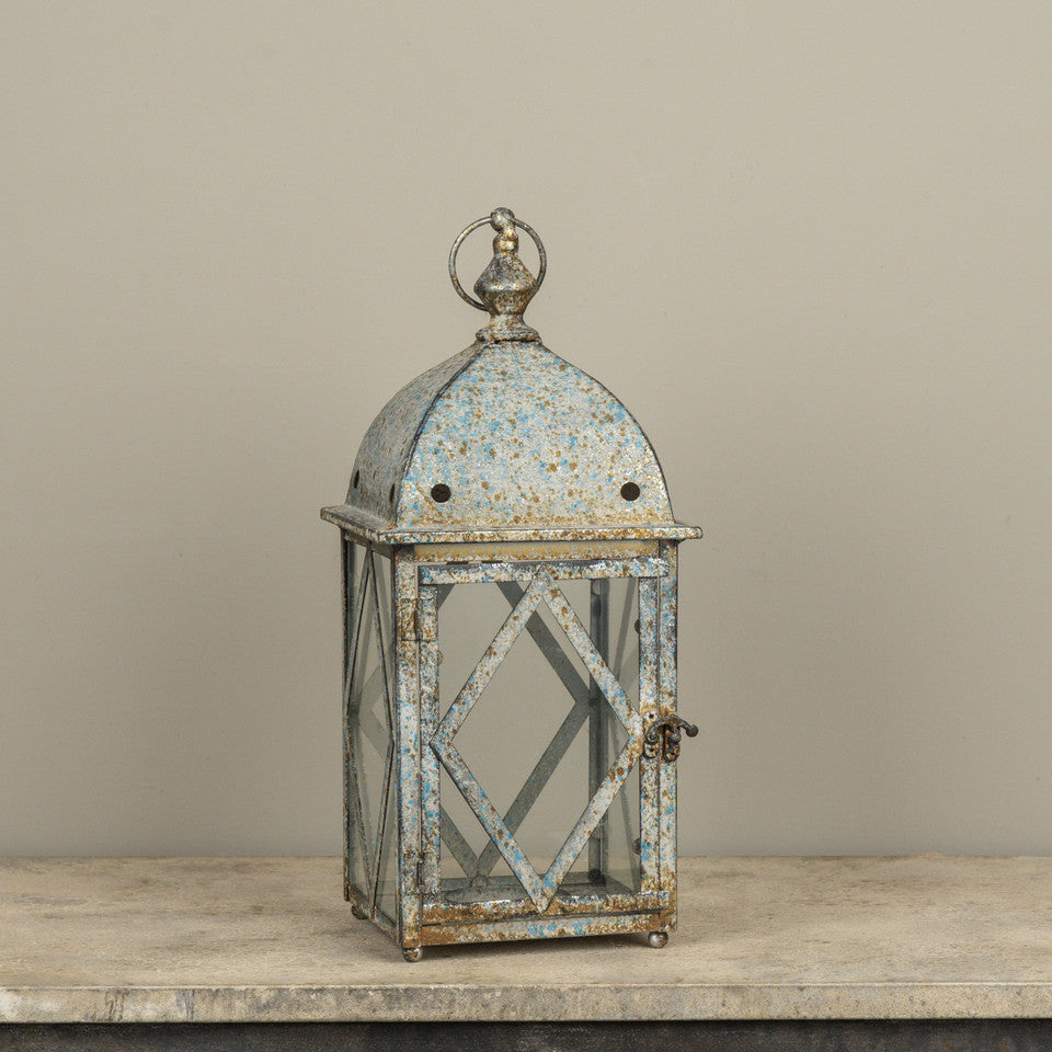 Distressed Blue Lantern