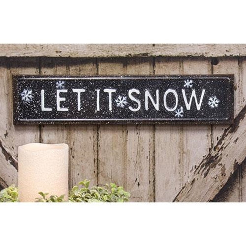 Let It Snow Metal Wall Art