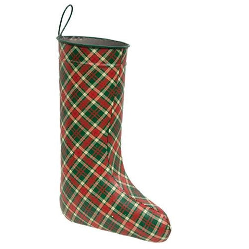 Tartan Tidings Metal Stocking
