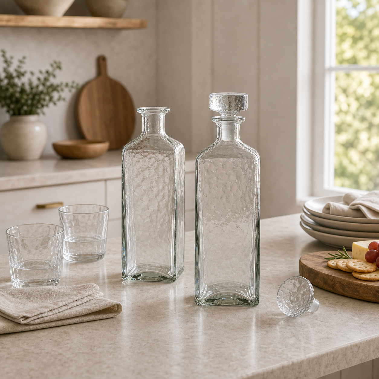 Glass Decanter w/ Glass Stopper
