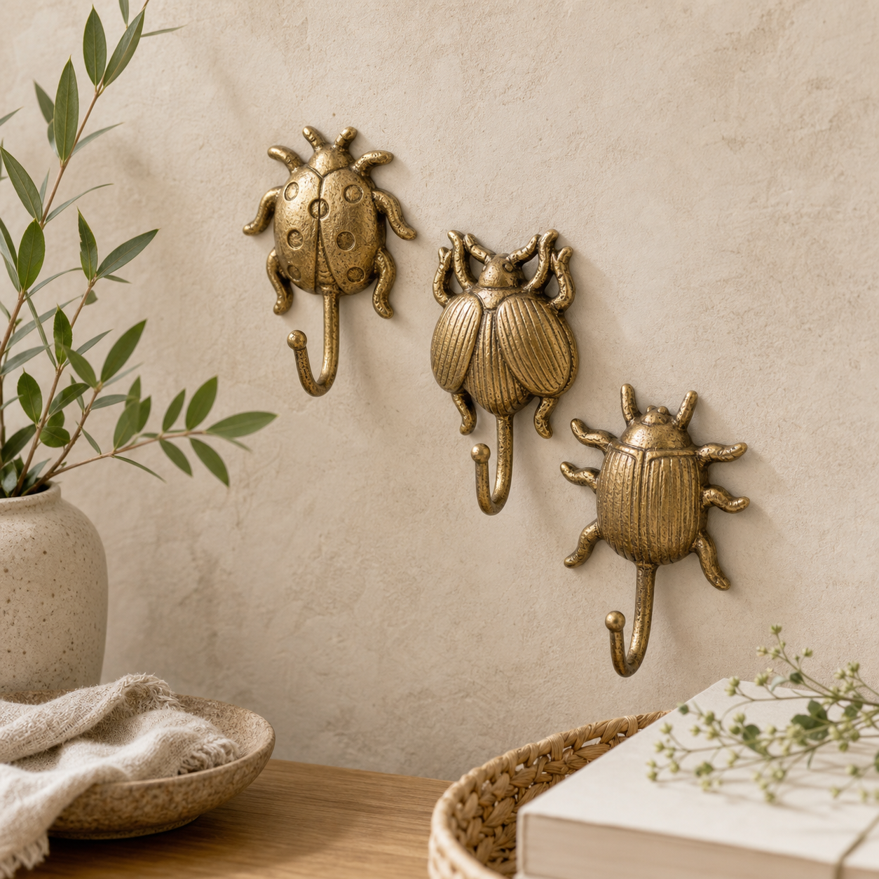 Cast Iron Gold Bug Hook (S/3)