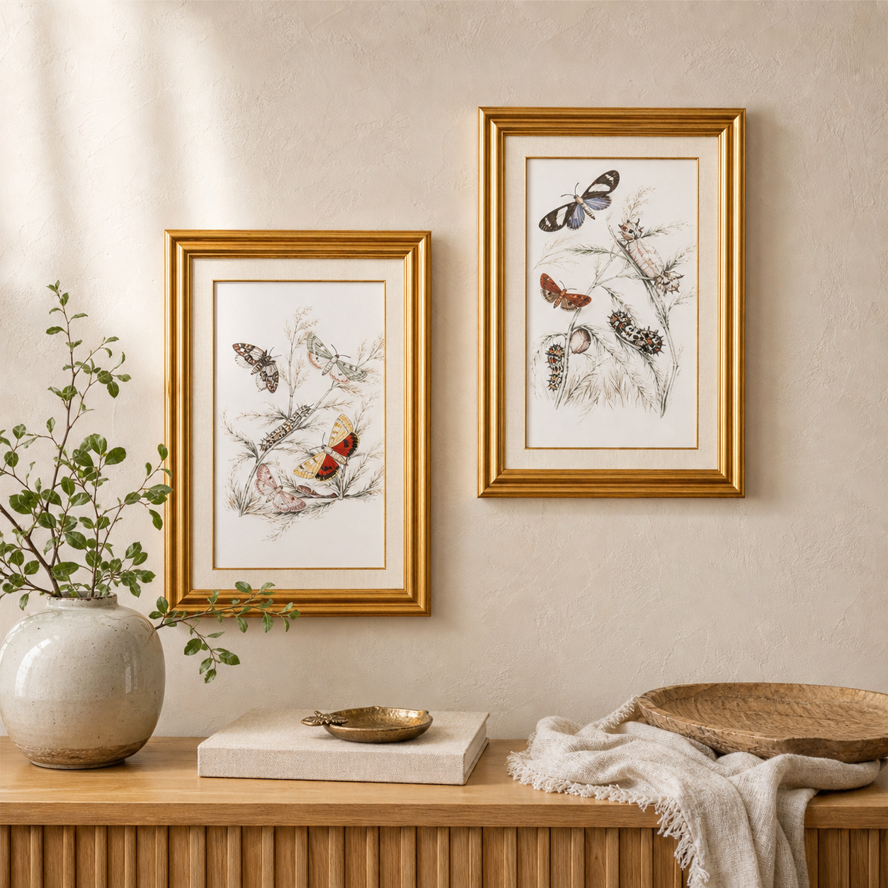 Butterfly Life Stages Framed Prints (S/2)