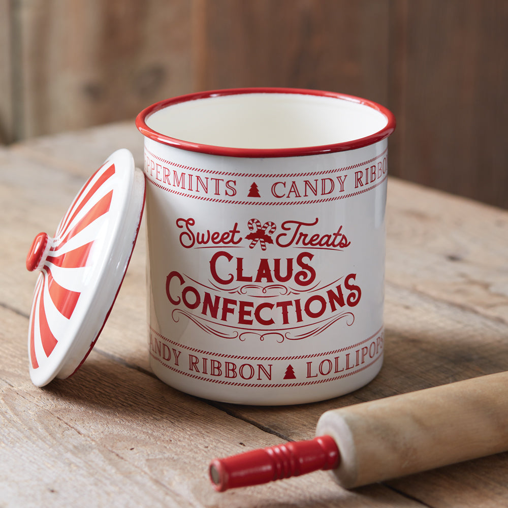 Oversized Claus Confections Canister