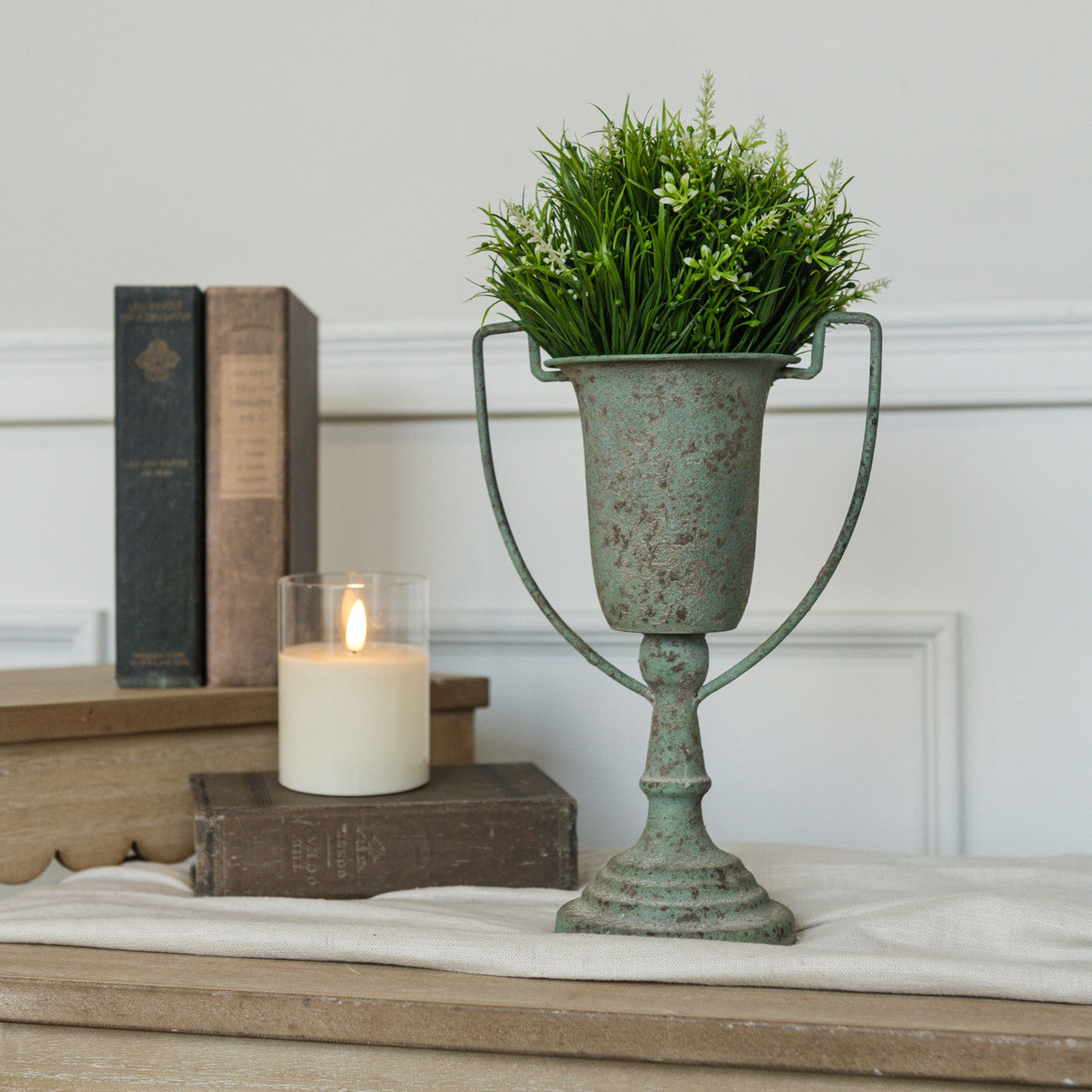 Distressed Blue Hugo Vase