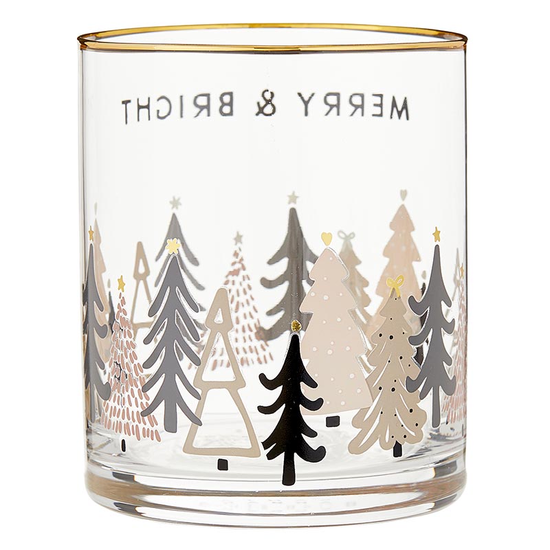 Merry & Bright Christmas Village Glass