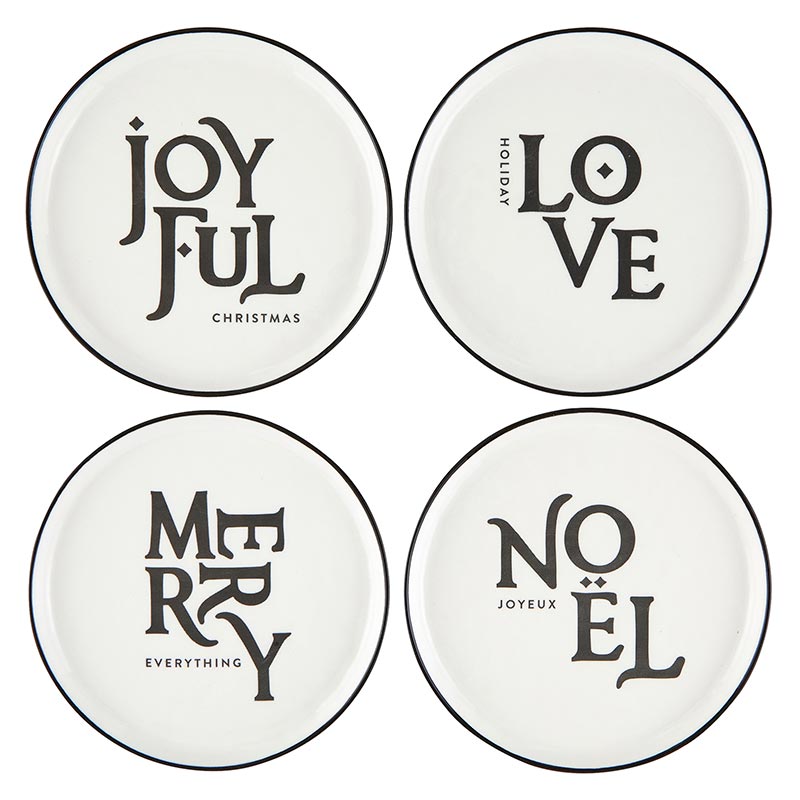 Holiday Appetizer Plates (S/4)