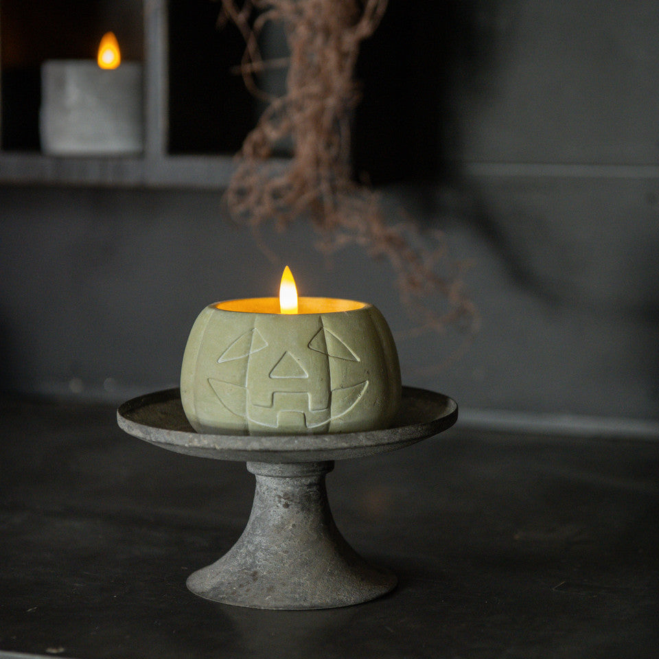 3" Green Jack O' Lantern LED Candle