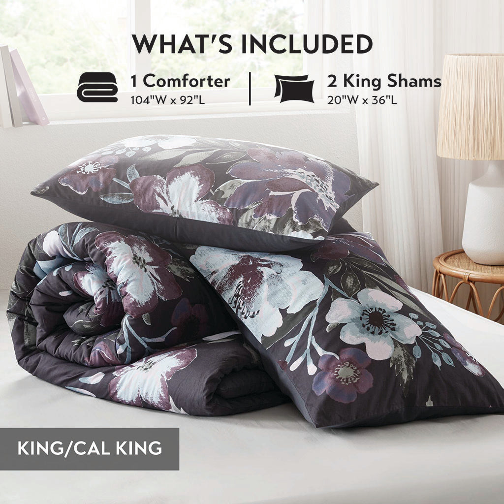 3 Piece Cotton Printed Comforter Set
