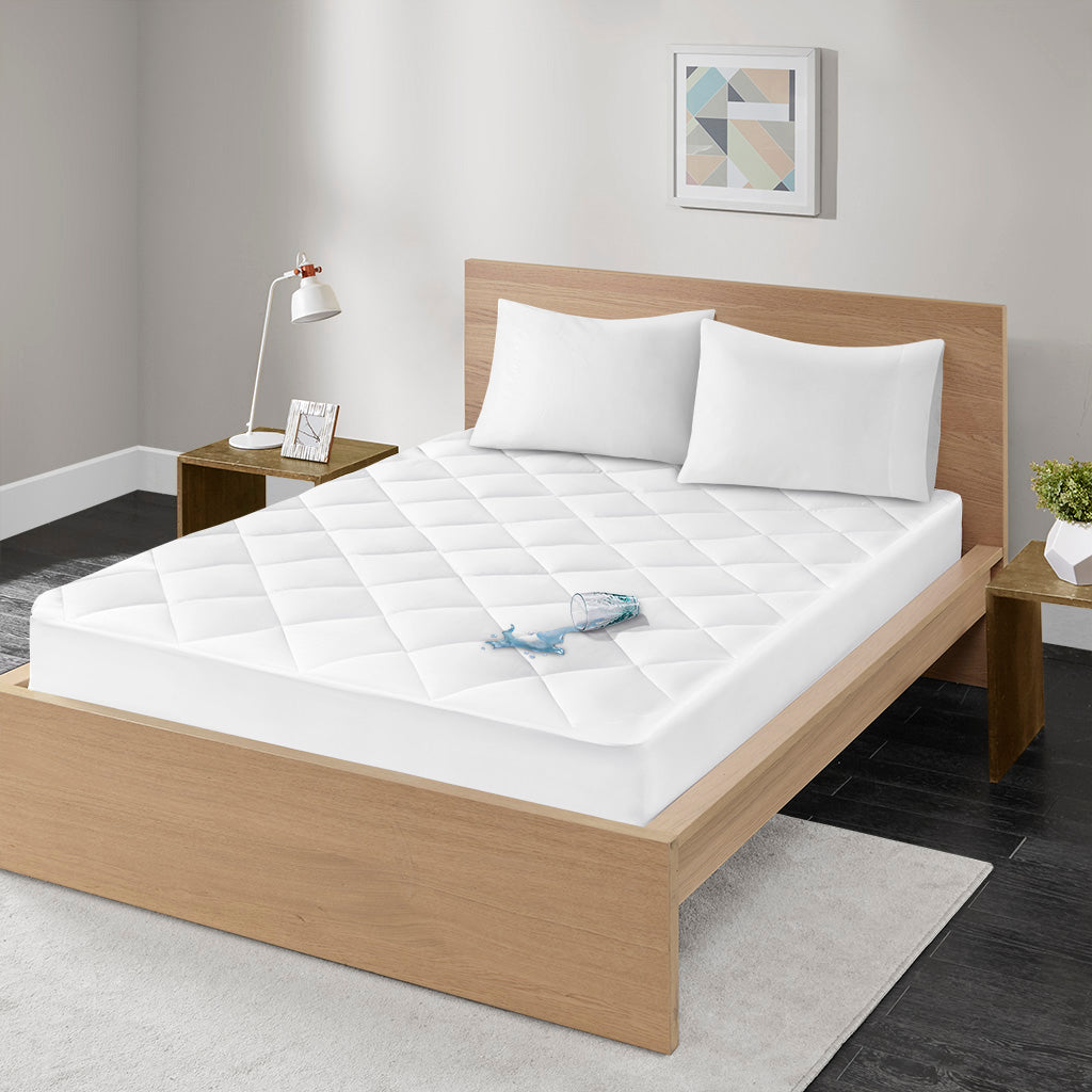 Quiet Nights 300 Thread Count Cotton Sateen Waterproof Mattress Pad