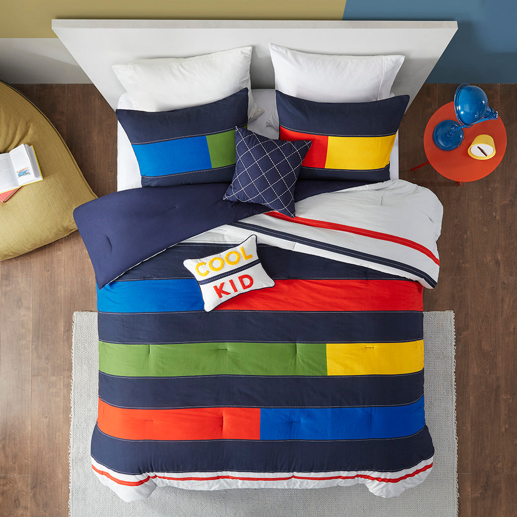 Morris Rainbow Sunburst Reversible Cotton Comforter Set