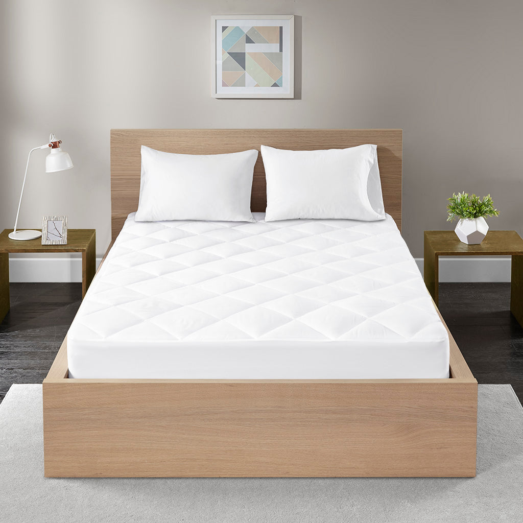 Quiet Nights 300 Thread Count Cotton Sateen Waterproof Mattress Pad