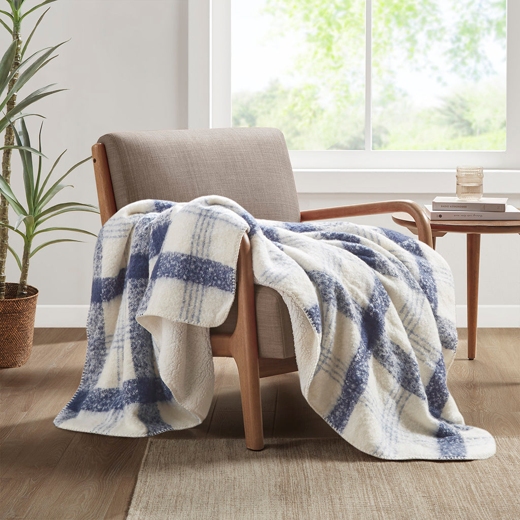 Bloomington Faux Mohair to Sherpa Throw