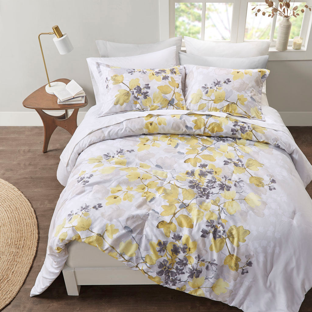 Alexis Floral Comforter Set with Bed Sheets