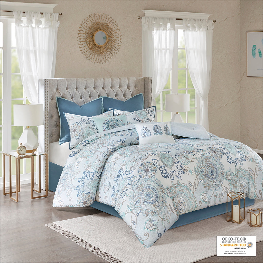 Isla 7 Piece Microsuede Comforter Set