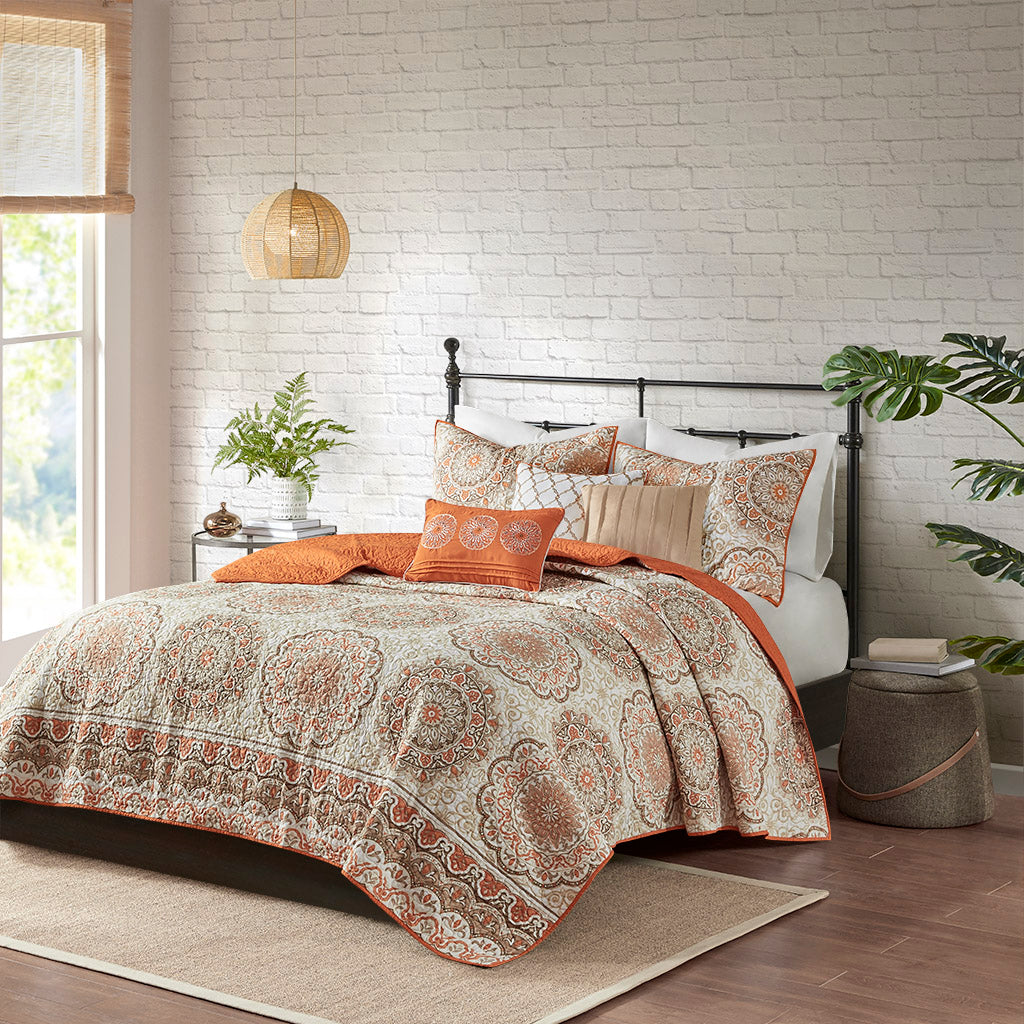 Tangiers 3 Piece Reversible Printed Quilt Set