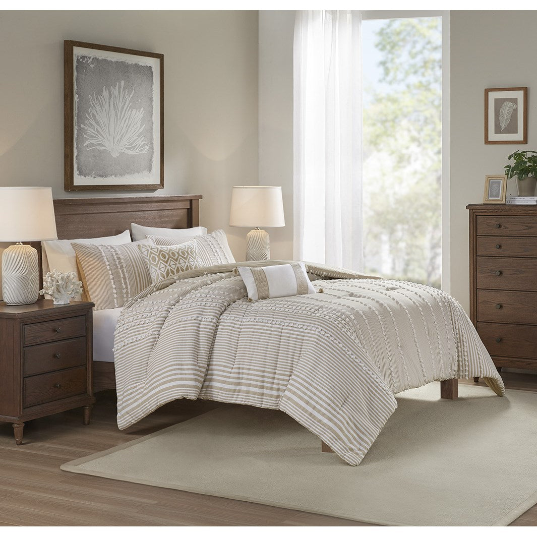 Anslee 3 Piece Cotton Yarn Dyed Comforter Set