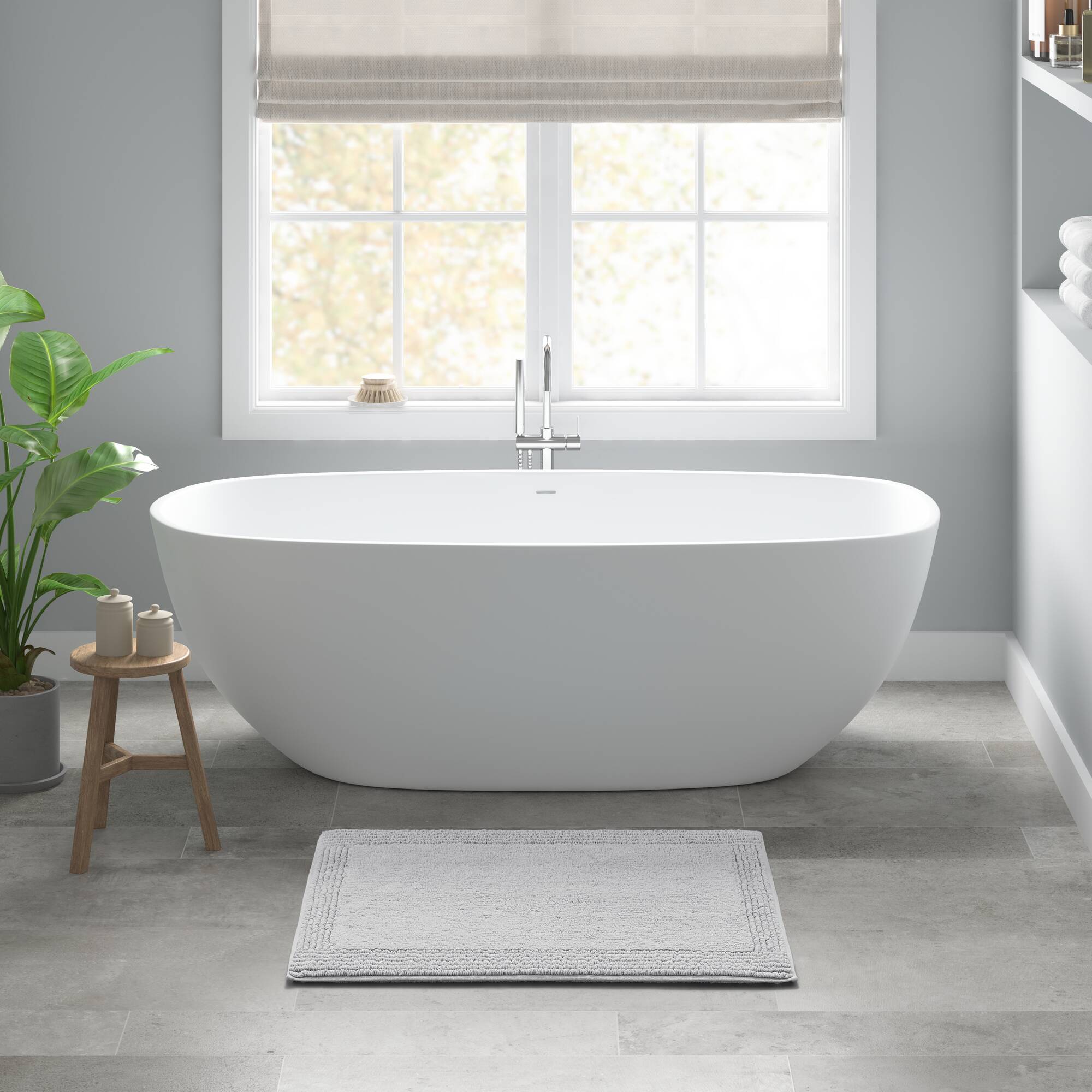 Splendor 100% Cotton Tufted 3000GSM Reversible Bath Rug