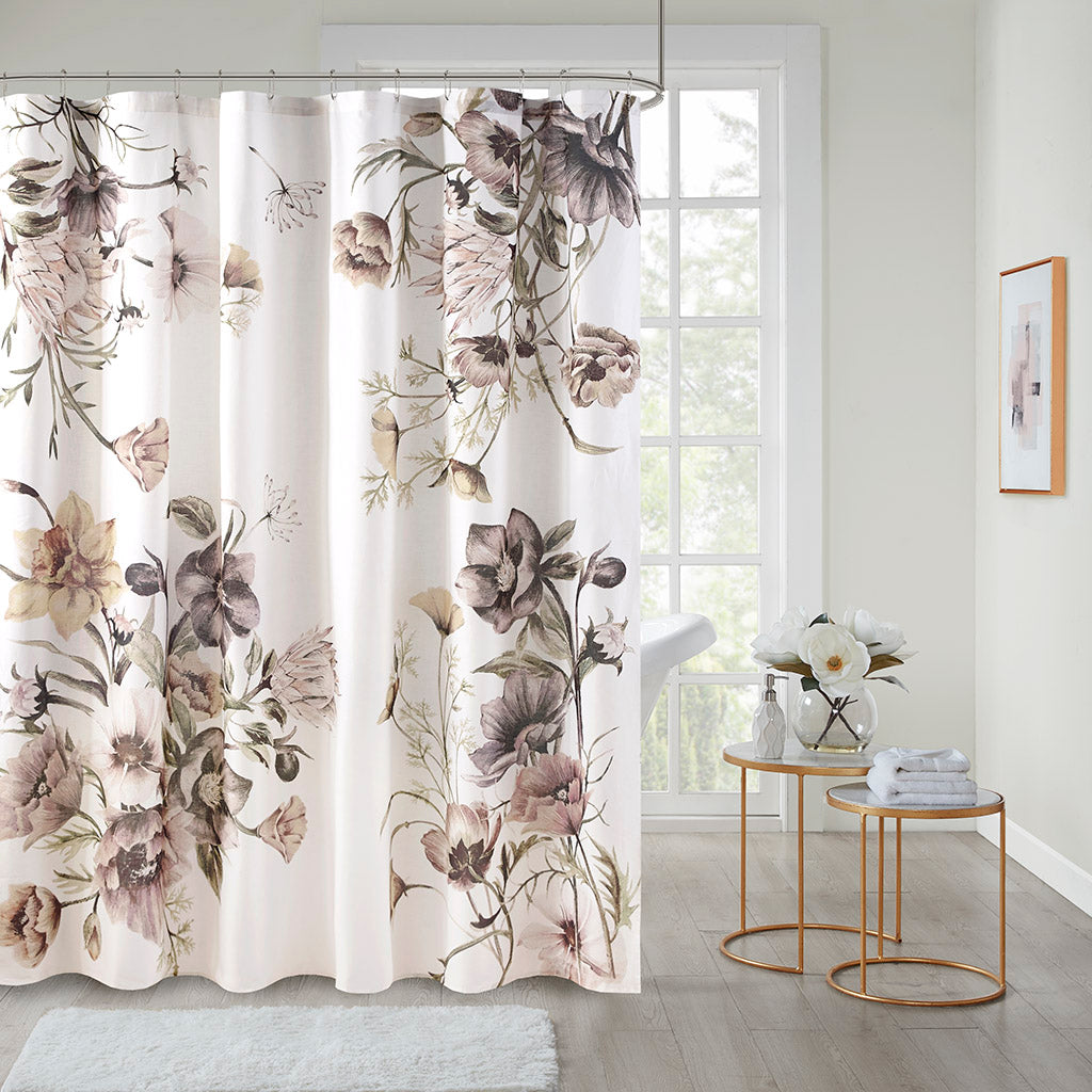 Cassandra Burnout Printed Shower Curtain